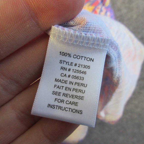 Habitat Women Mini Dress XL Floral Lagenlook Pink Purple Cotton Beach Casual 308 - Picture 10 of 14